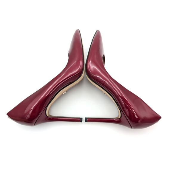 Sam Edelman Hazel Pointed Toe Women's Pump Holly Red Patent Leather US7.5M - Picture 7 of 11